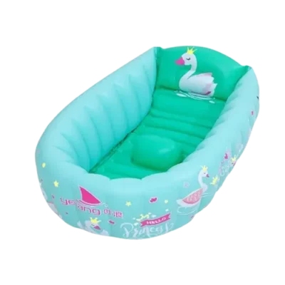 Baignoire pliable gonflable pour bébé en forme de cygne