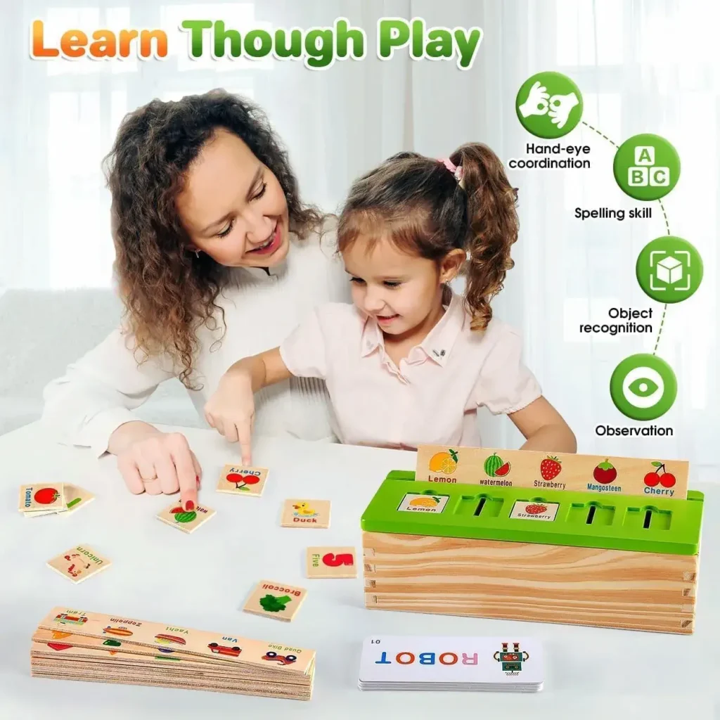 Jeu éducatif des Lettres en Bois Montessori – Apprentissage de l’Alphabet et de l’Orthographe au maroc